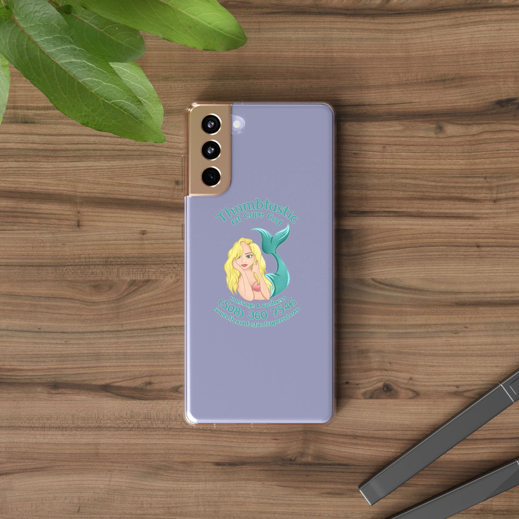 Thumbtastic of Cape Cod Mermaid Logo Clear iPhone Case