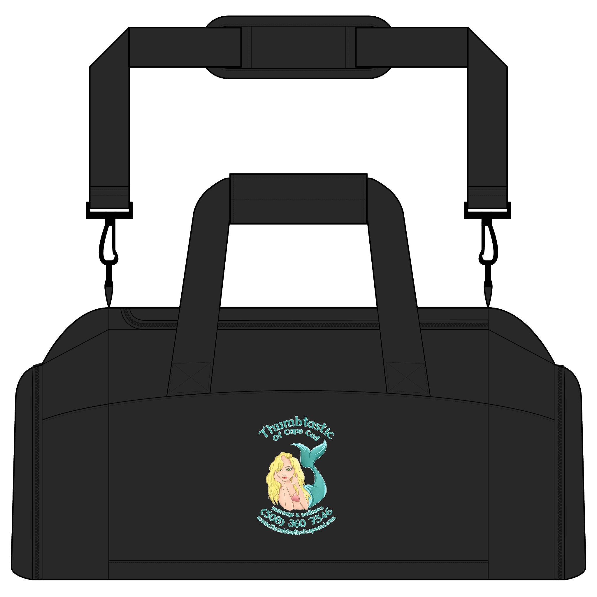 Mermaid Gym Bag — Waterproof Duffle with Adjustable Strap