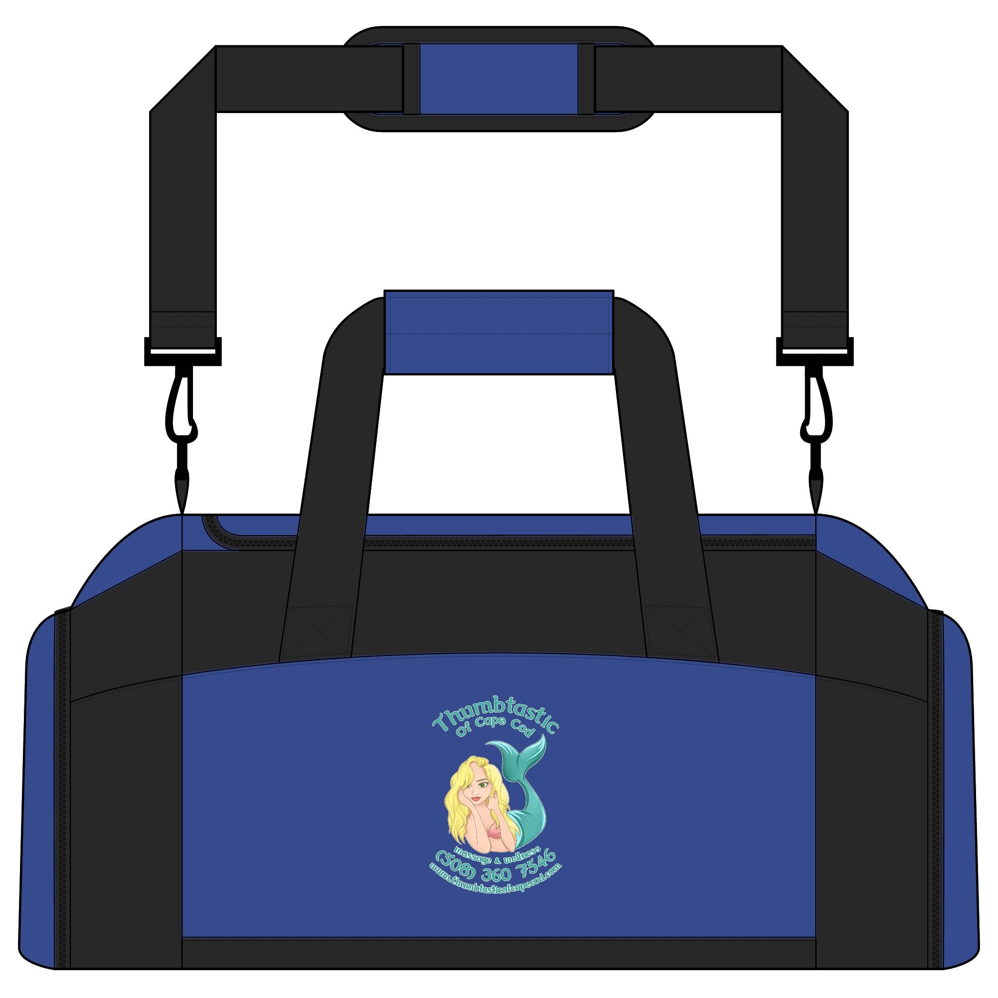 Mermaid Gym Bag — Waterproof Duffle with Adjustable Strap