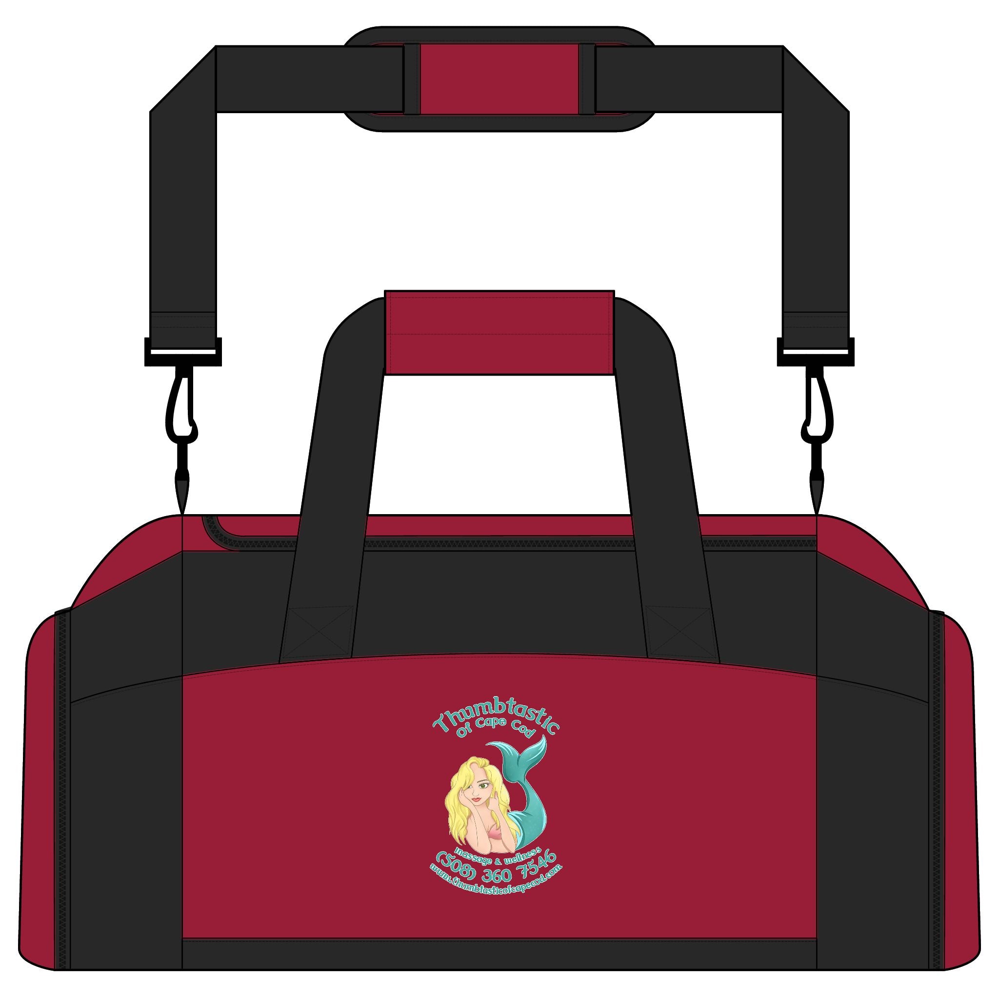 Mermaid Gym Bag — Waterproof Duffle with Adjustable Strap