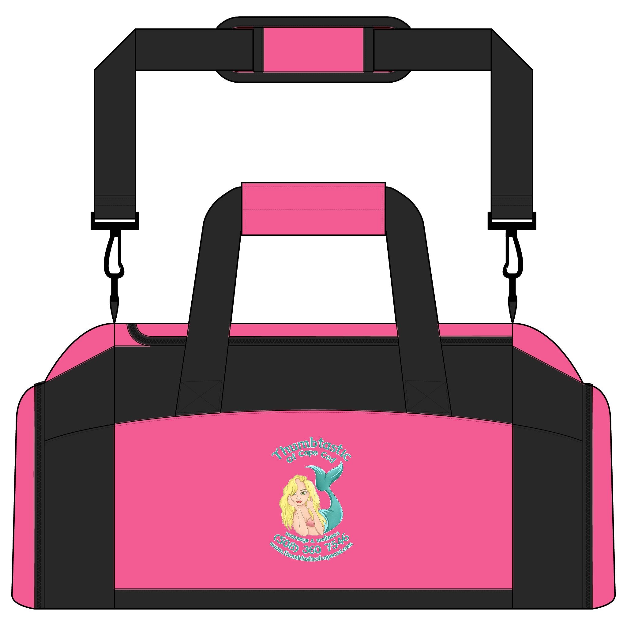 Mermaid Gym Bag — Waterproof Duffle with Adjustable Strap