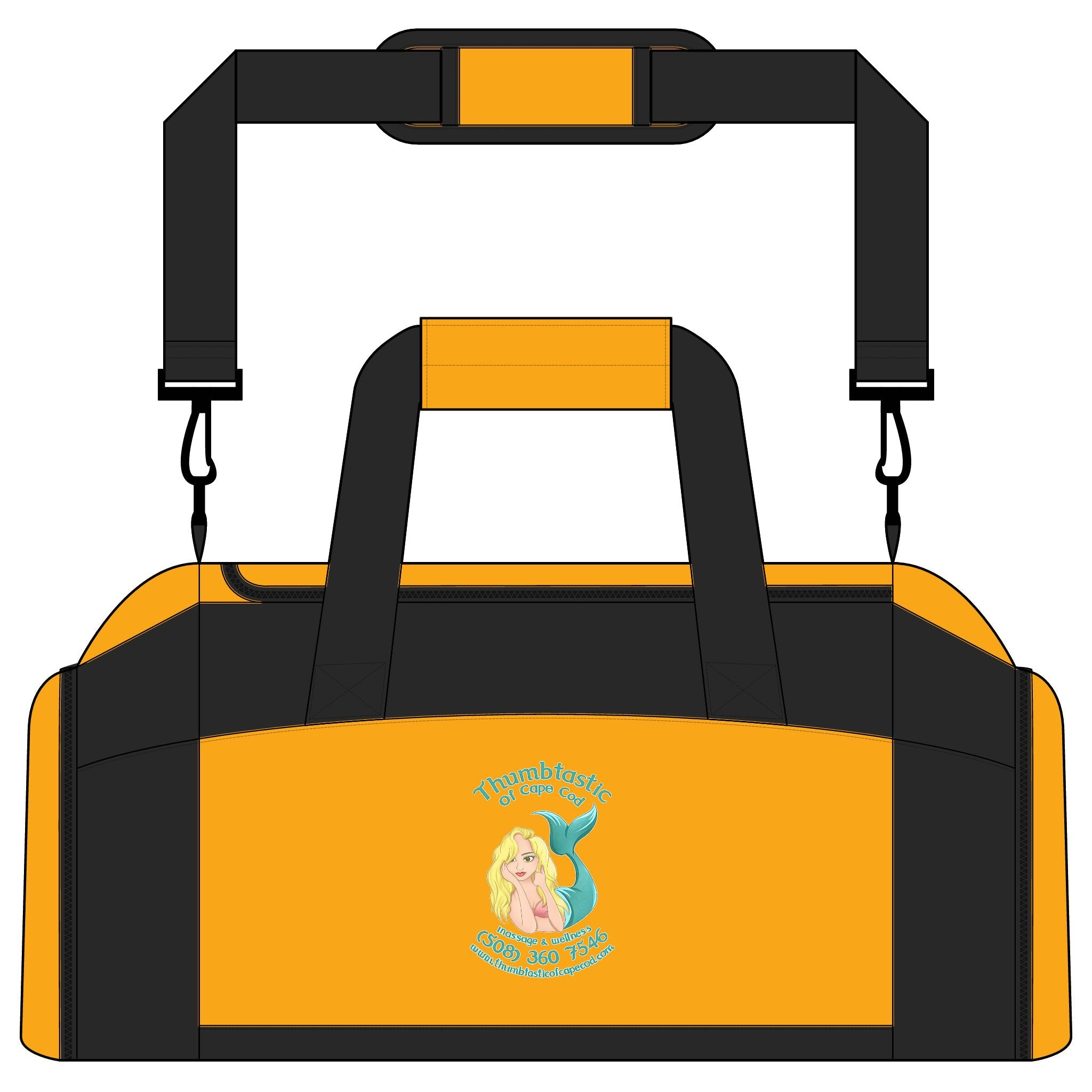 Mermaid Gym Bag — Waterproof Duffle with Adjustable Strap