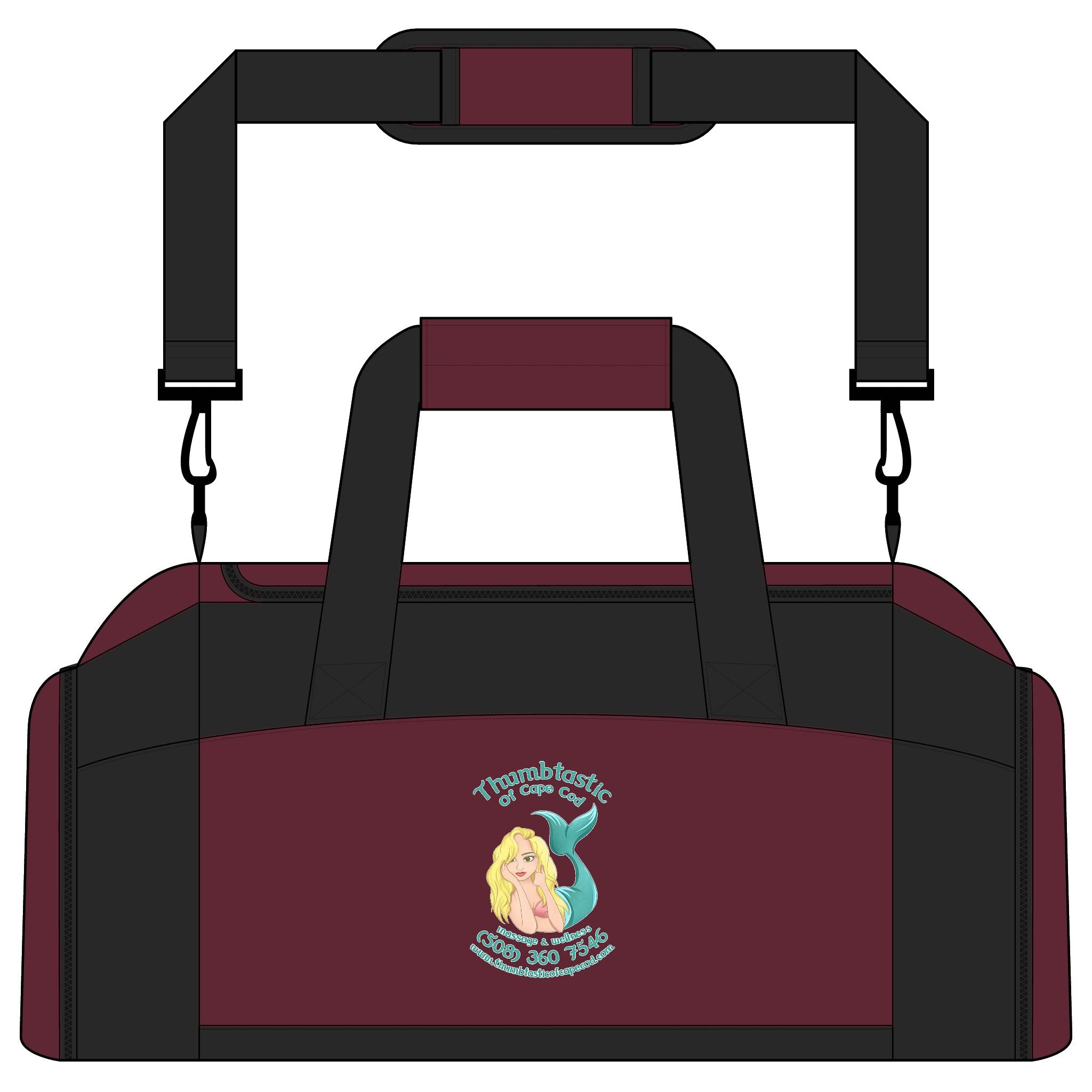 Mermaid Gym Bag — Waterproof Duffle with Adjustable Strap