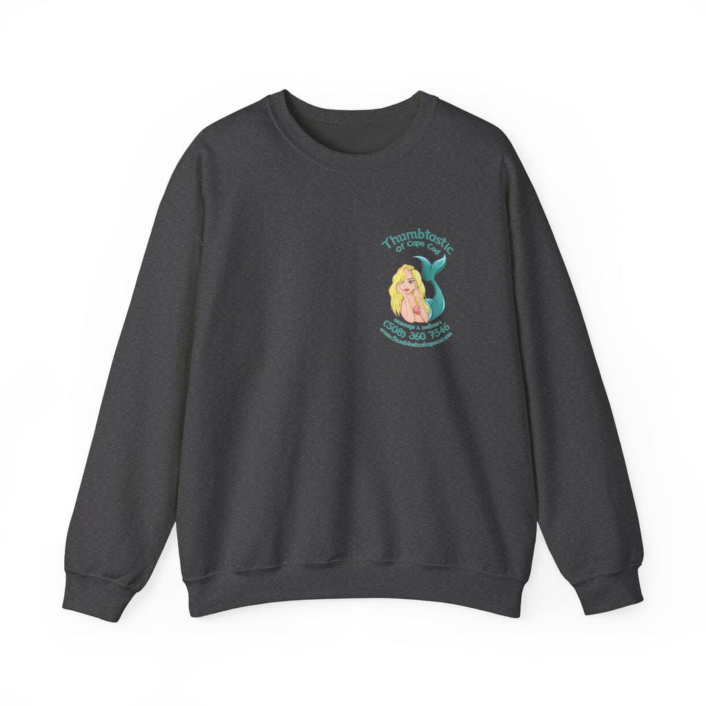 Beach Yoga Crewneck Sweatshirt — "Yoga on the Beach" Graphic