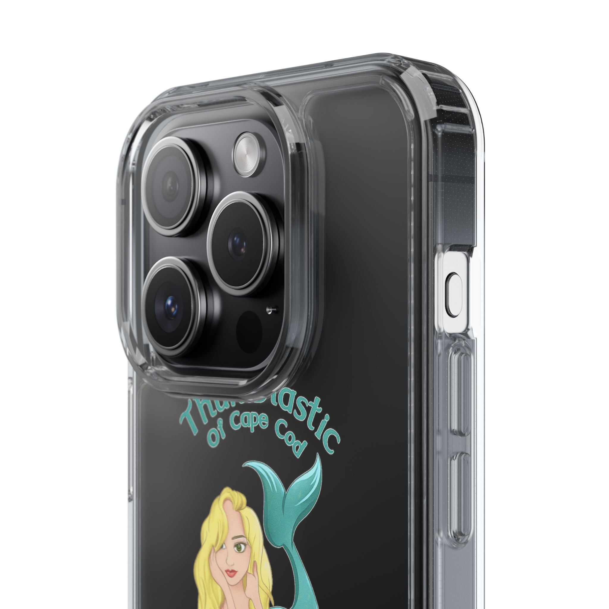 Thumbtastic of Cape Cod Mermaid Logo Clear iPhone Case