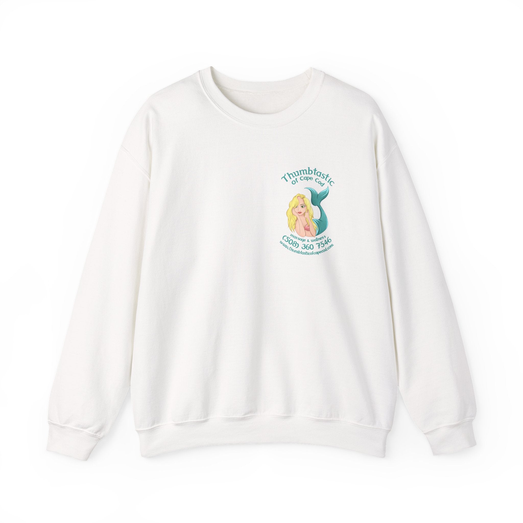Crewneck Sweatshirt — "Pool Therapy" Graphic (Thumbs Up Mermaid)