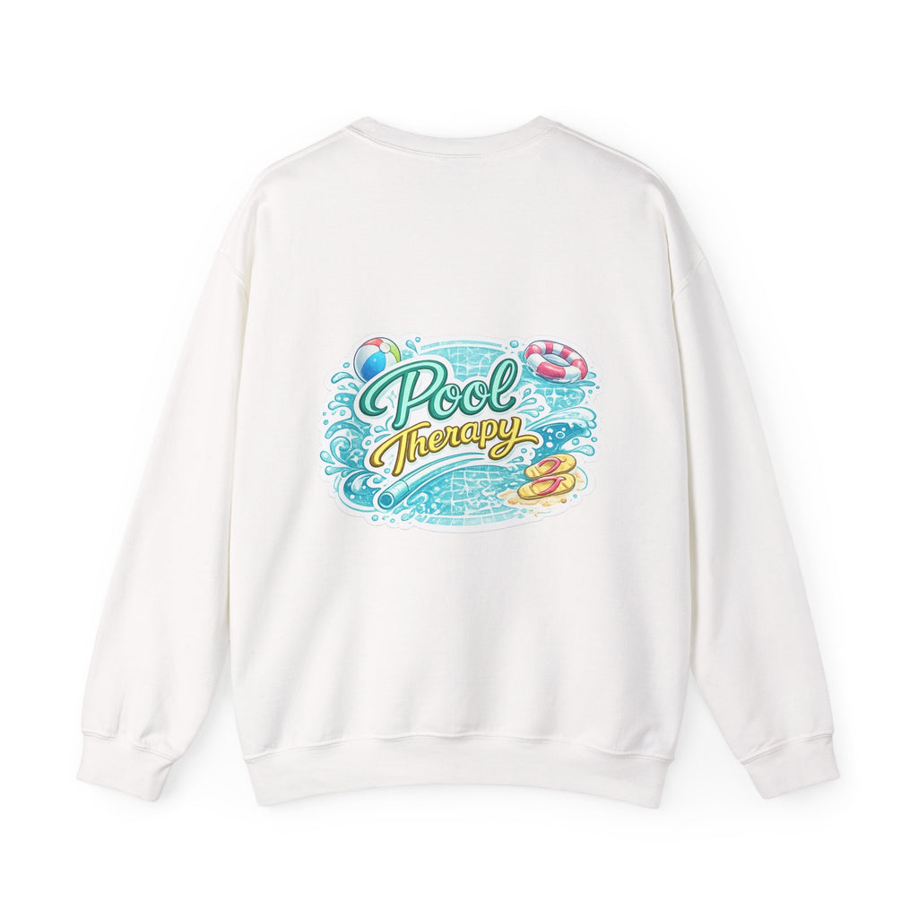 Crewneck Sweatshirt — "Pool Therapy" Graphic (Thumbs Up Mermaid)