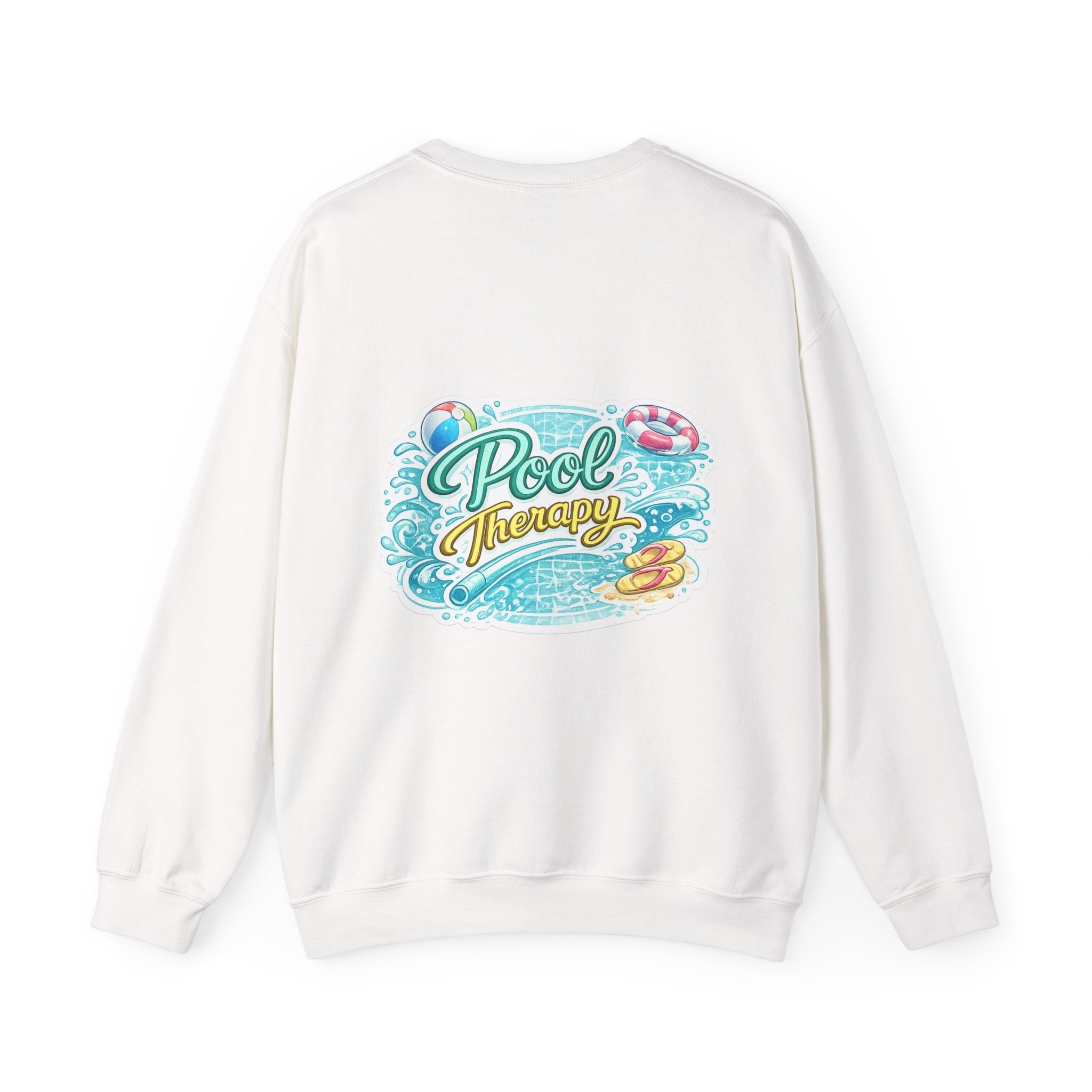 Crewneck Sweatshirt — "Pool Therapy" Graphic (Thumbs Up Mermaid)