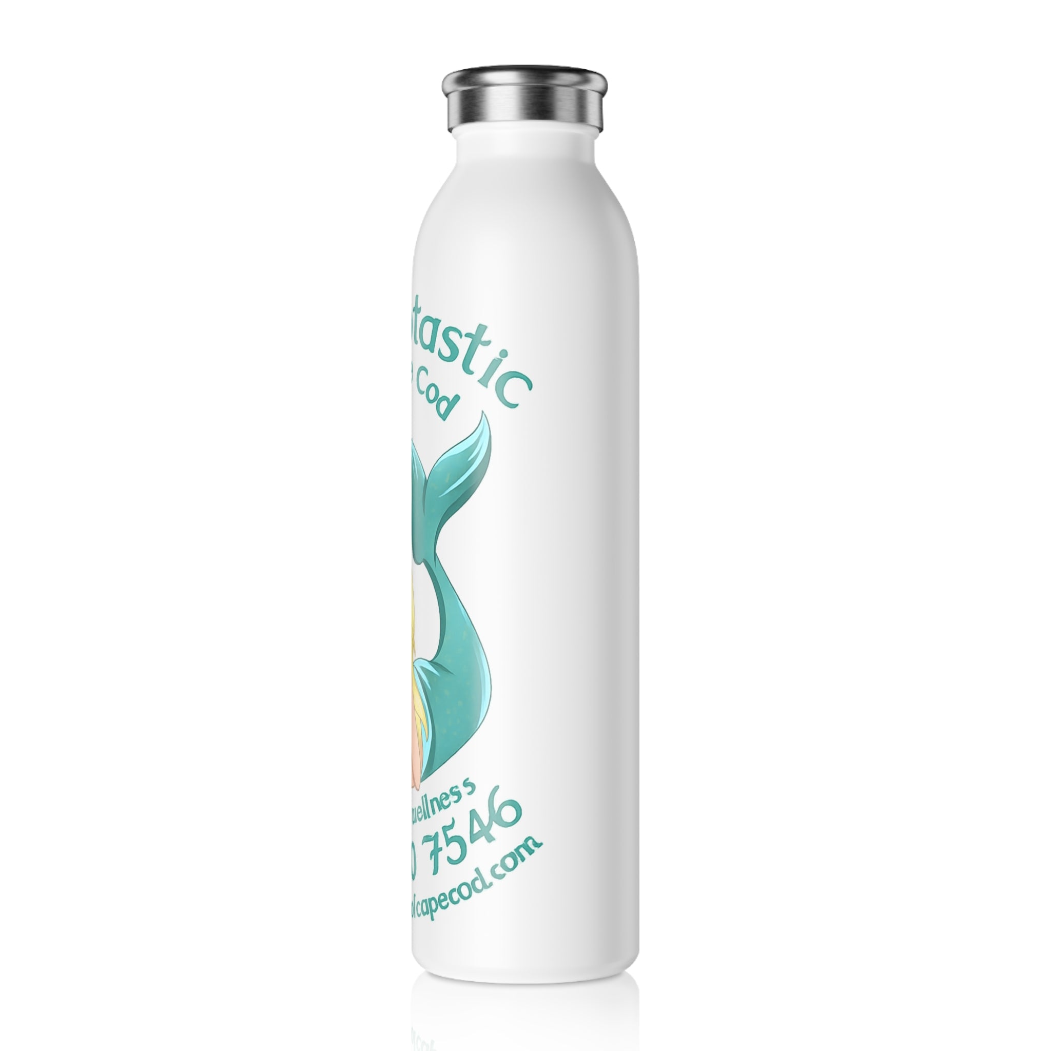 Mermaid Slim Water Bottle — Thumtastic of Cape Cod Wellness Logo