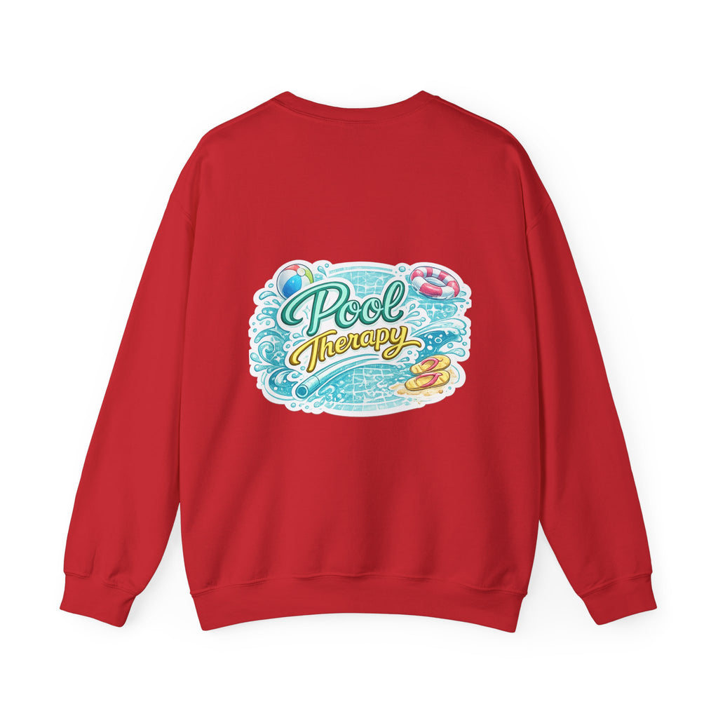 Crewneck Sweatshirt — "Pool Therapy" Graphic (Thumbs Up Mermaid)