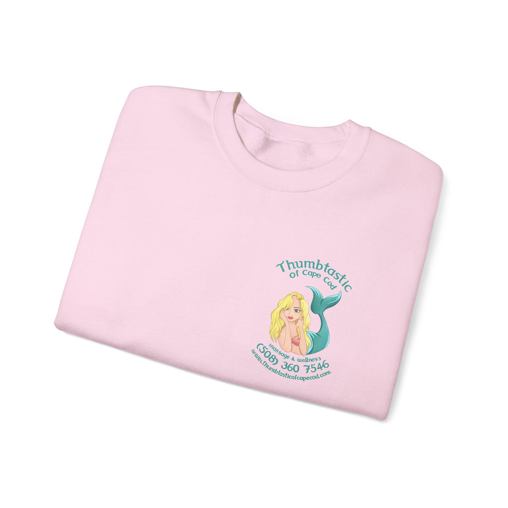 Beach Yoga Crewneck Sweatshirt — "Yoga on the Beach" Graphic