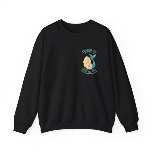 Crewneck Sweatshirt — "Pool Therapy" Graphic (Thumbs Up Mermaid)