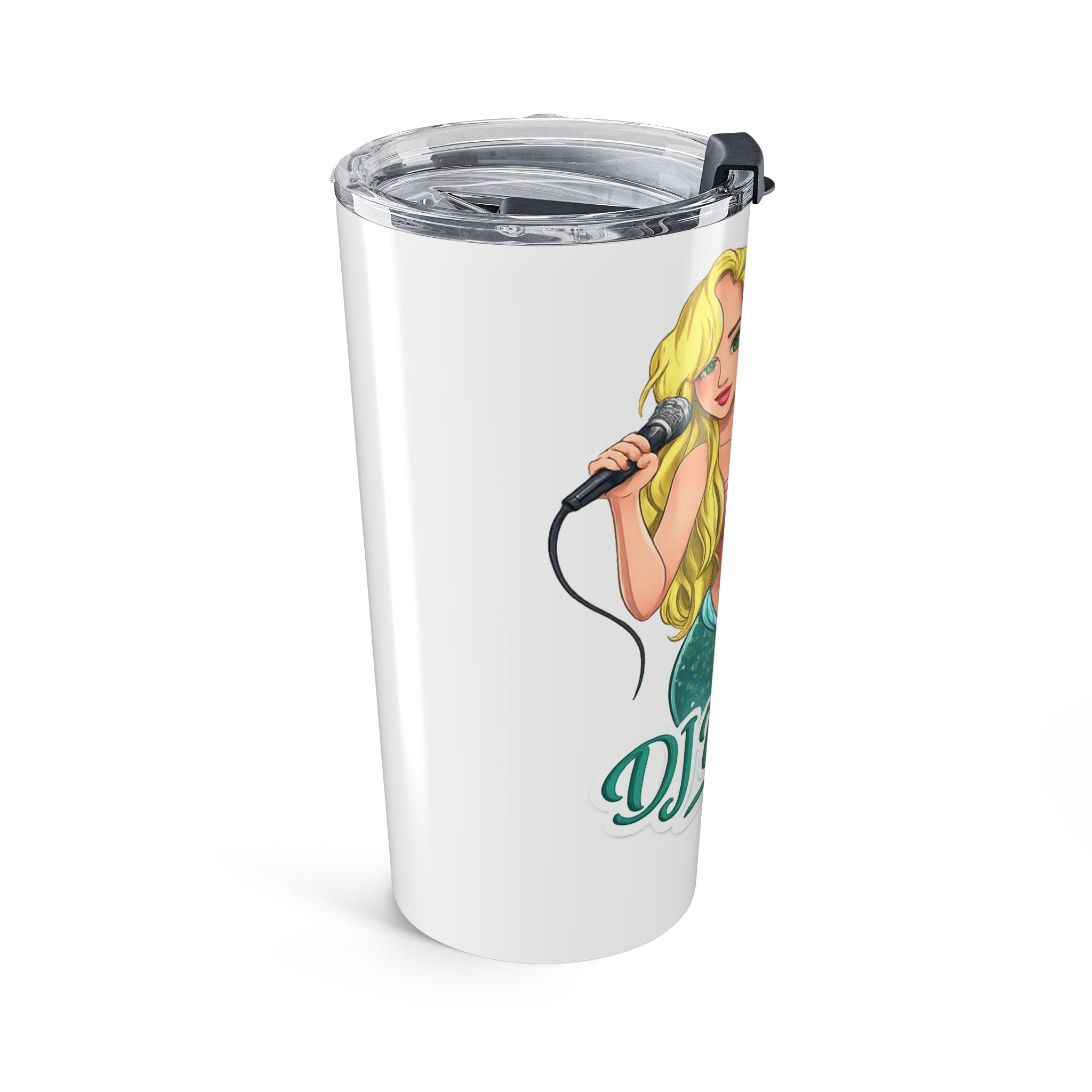 Mermaid 20oz Tumbler — DJ Mermaid Graphic Insulated Travel Cup