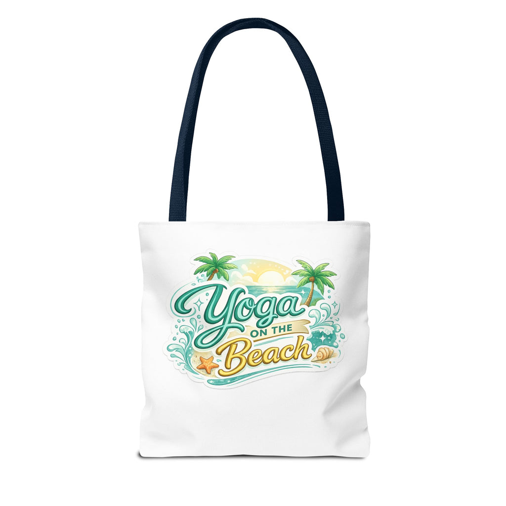Yoga On The Beach Tote Bag — Coastal Mermaid Yoga Beach Tote