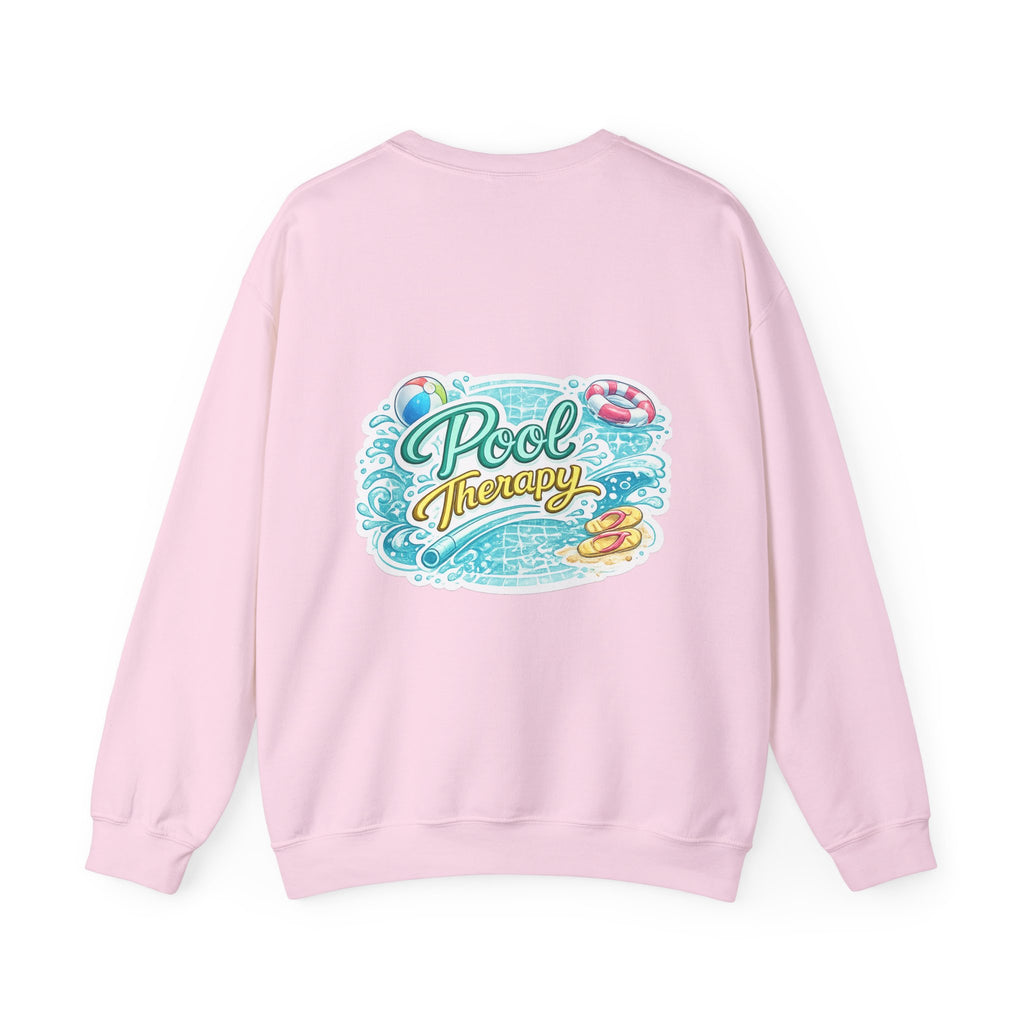 Crewneck Sweatshirt — "Pool Therapy" Graphic (Thumbs Up Mermaid)