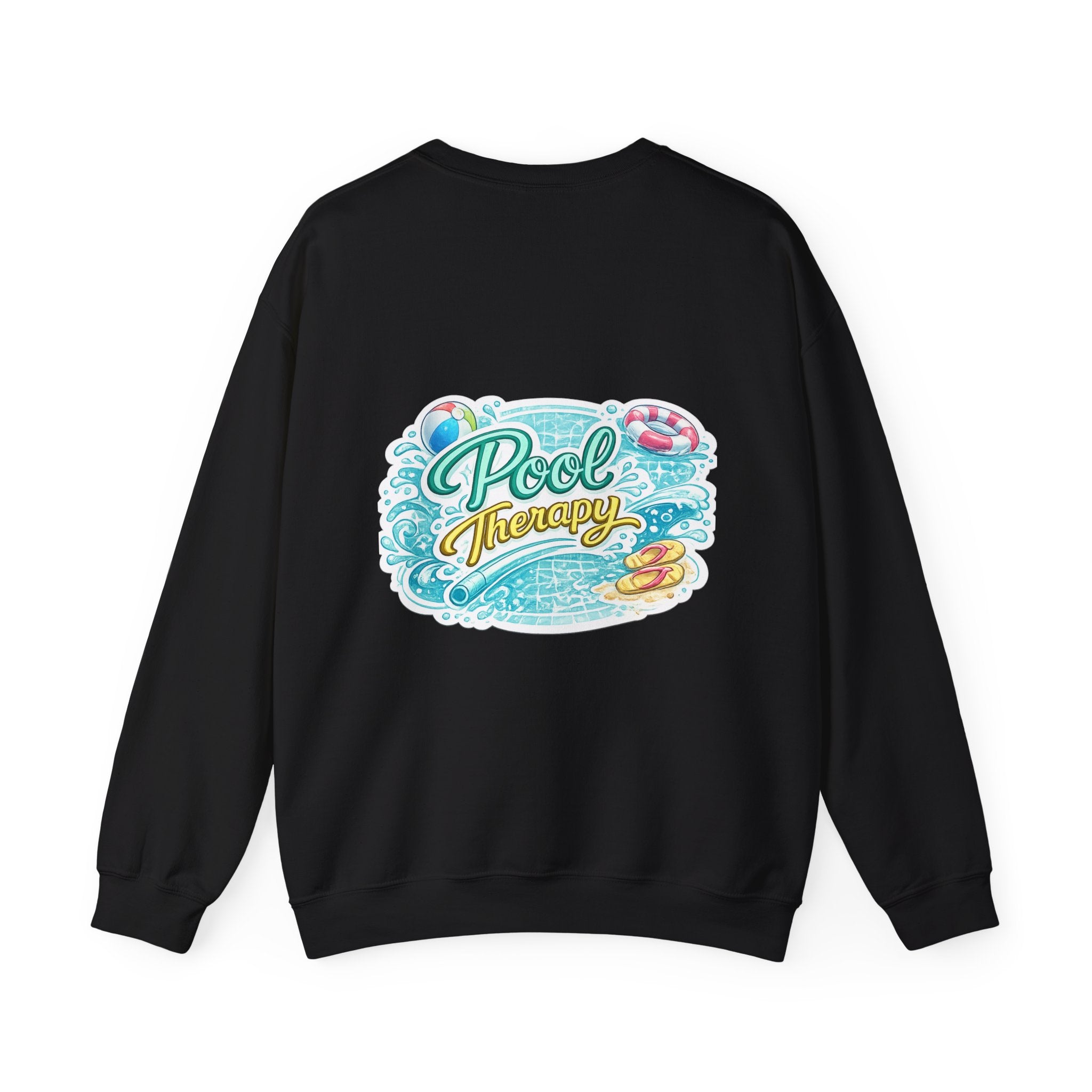 Crewneck Sweatshirt — "Pool Therapy" Graphic (Thumbs Up Mermaid)