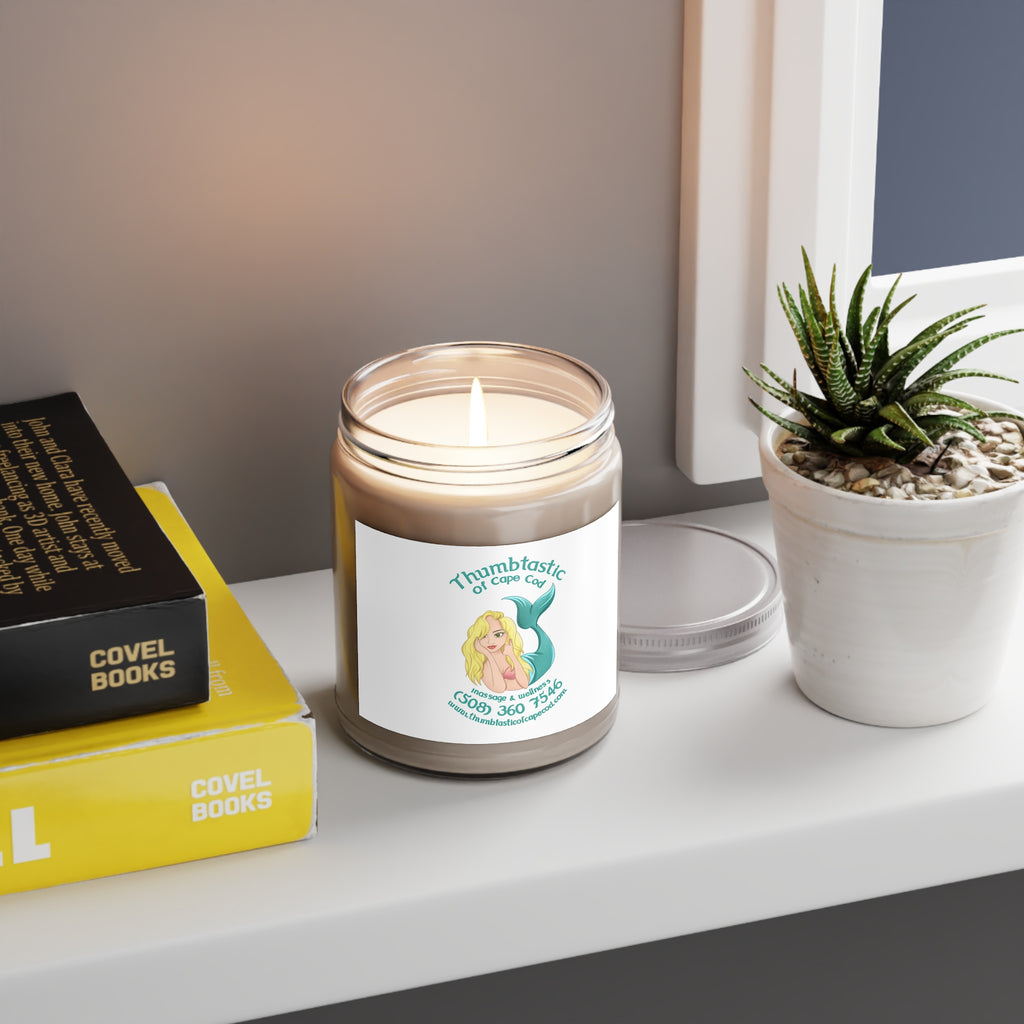 Candle — 'Thumbtastic of Cape Cod' Scented Soy Candle (9oz, White Lid)
