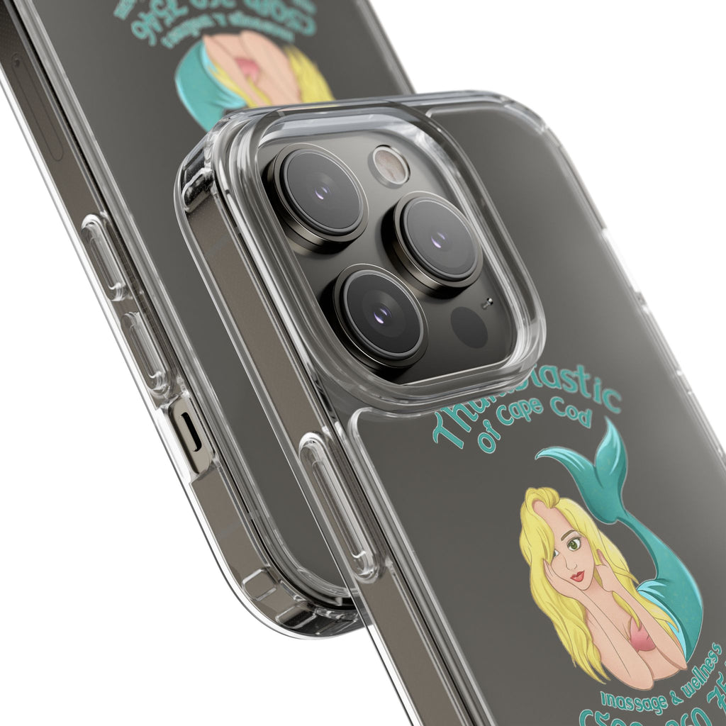 Thumbtastic of Cape Cod Mermaid Logo Clear iPhone Case