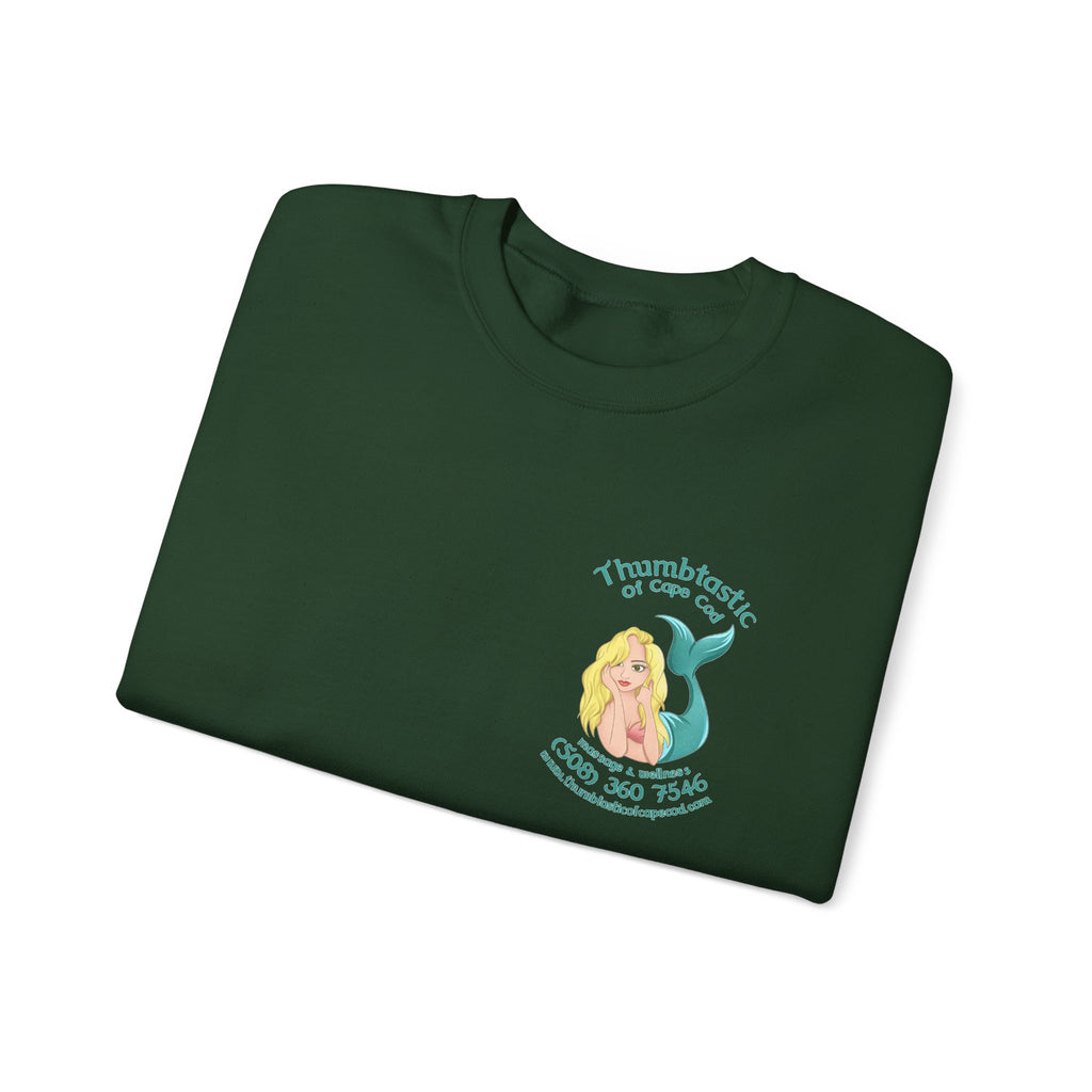 Beach Yoga Crewneck Sweatshirt — "Yoga on the Beach" Graphic