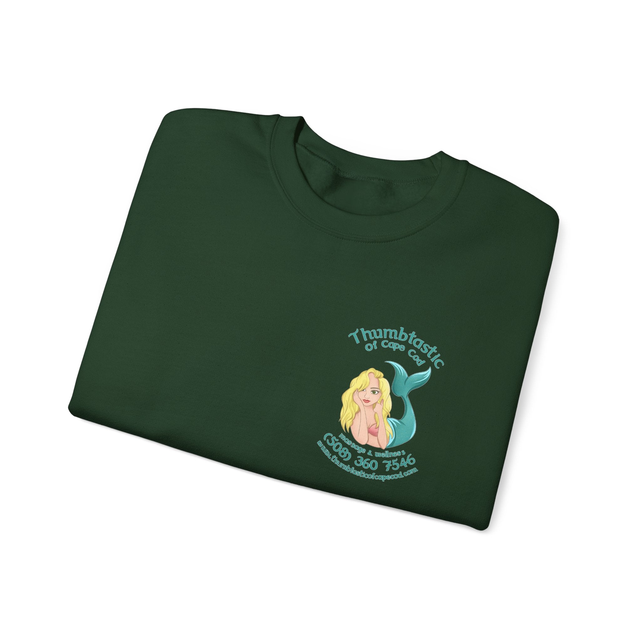 Beach Yoga Crewneck Sweatshirt — "Yoga on the Beach" Graphic