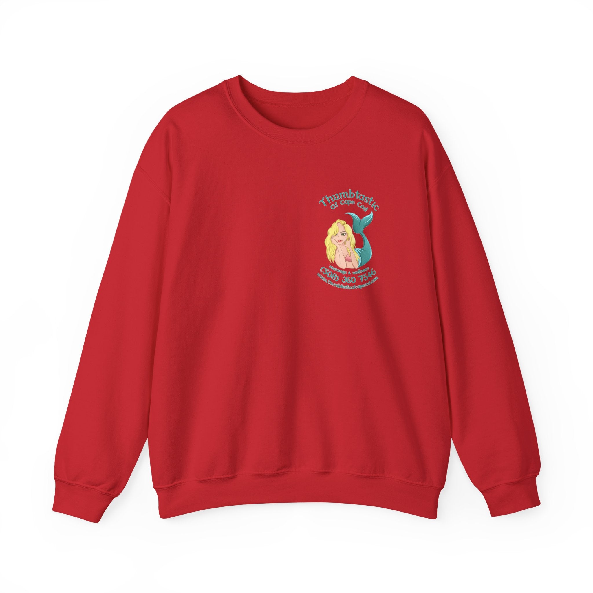 Crewneck Sweatshirt — "Pool Therapy" Graphic (Thumbs Up Mermaid)