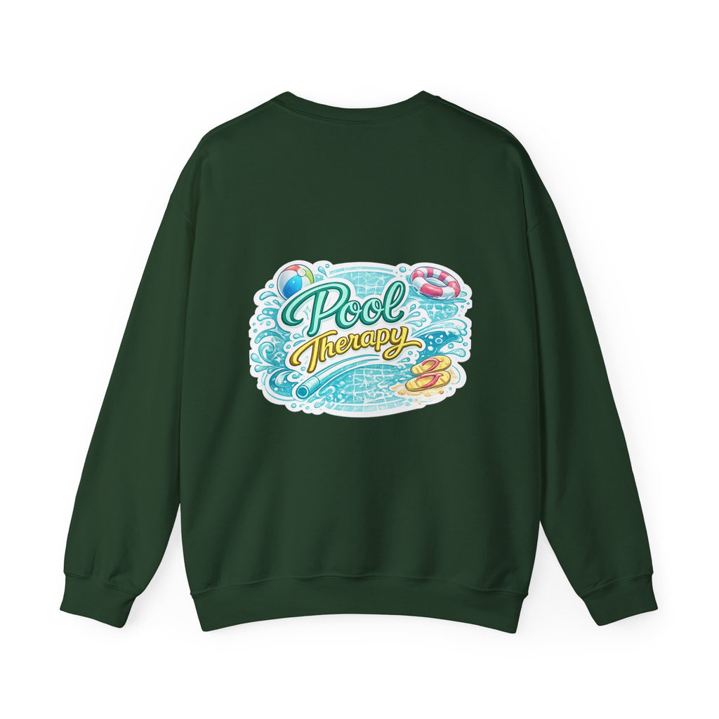 Crewneck Sweatshirt — "Pool Therapy" Graphic (Thumbs Up Mermaid)
