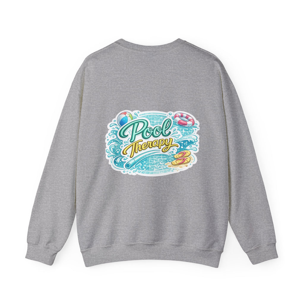 Crewneck Sweatshirt — "Pool Therapy" Graphic (Thumbs Up Mermaid)