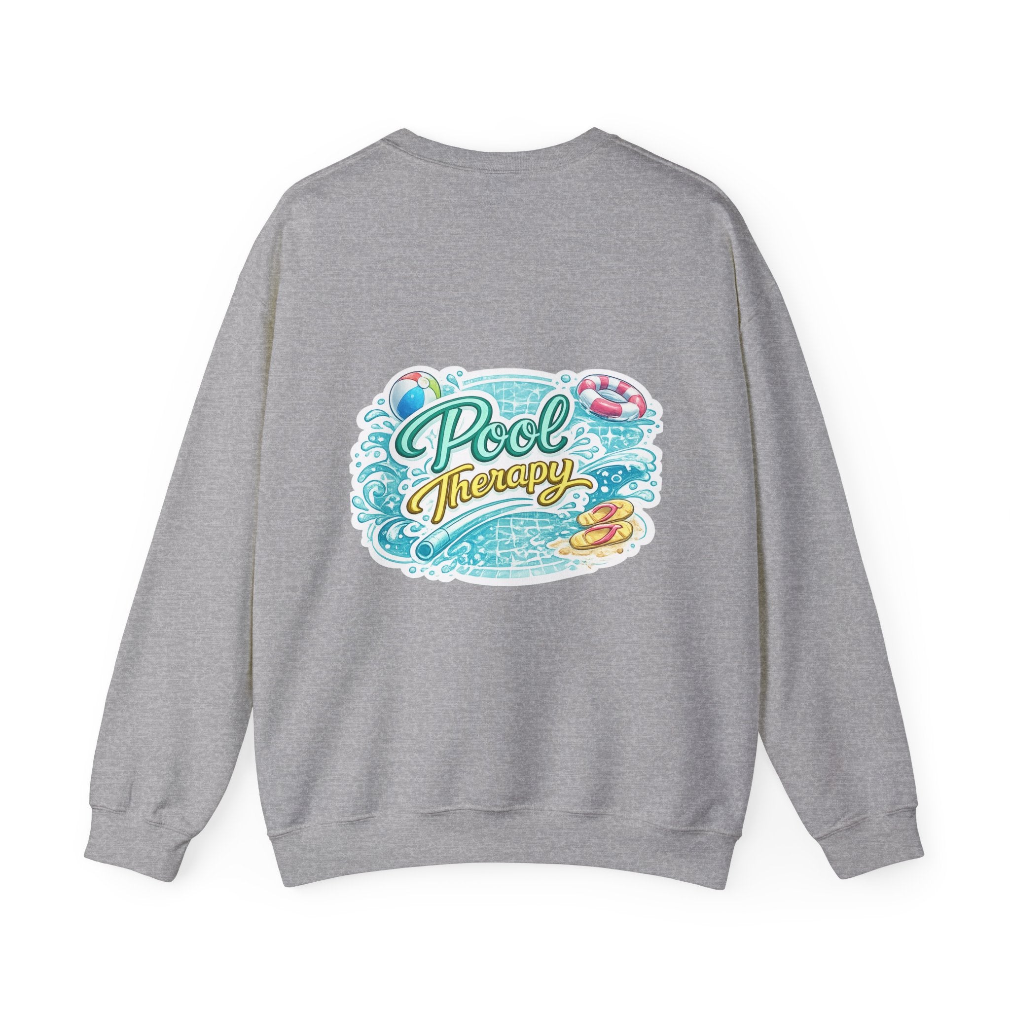 Crewneck Sweatshirt — "Pool Therapy" Graphic (Thumbs Up Mermaid)