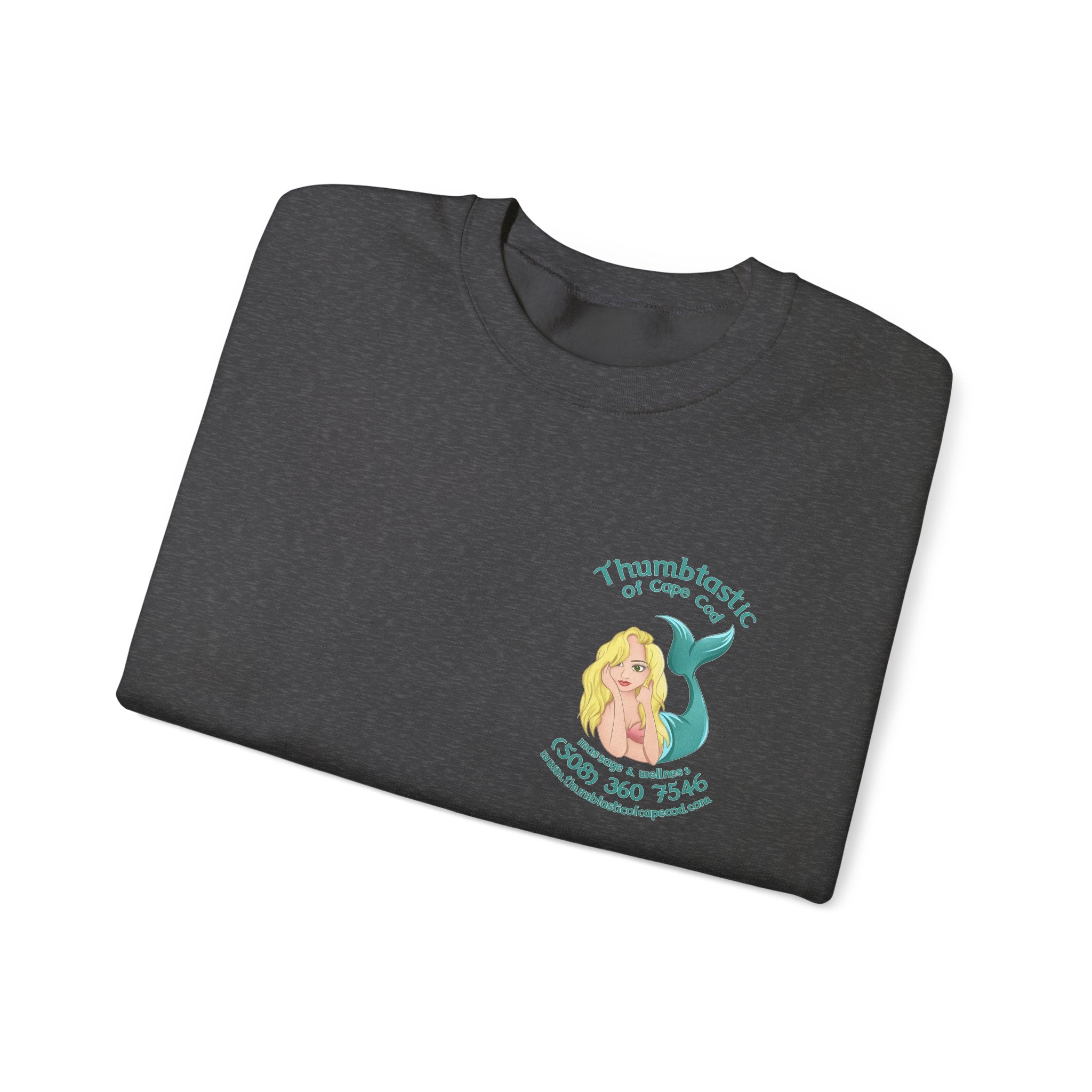 Beach Yoga Crewneck Sweatshirt — "Yoga on the Beach" Graphic
