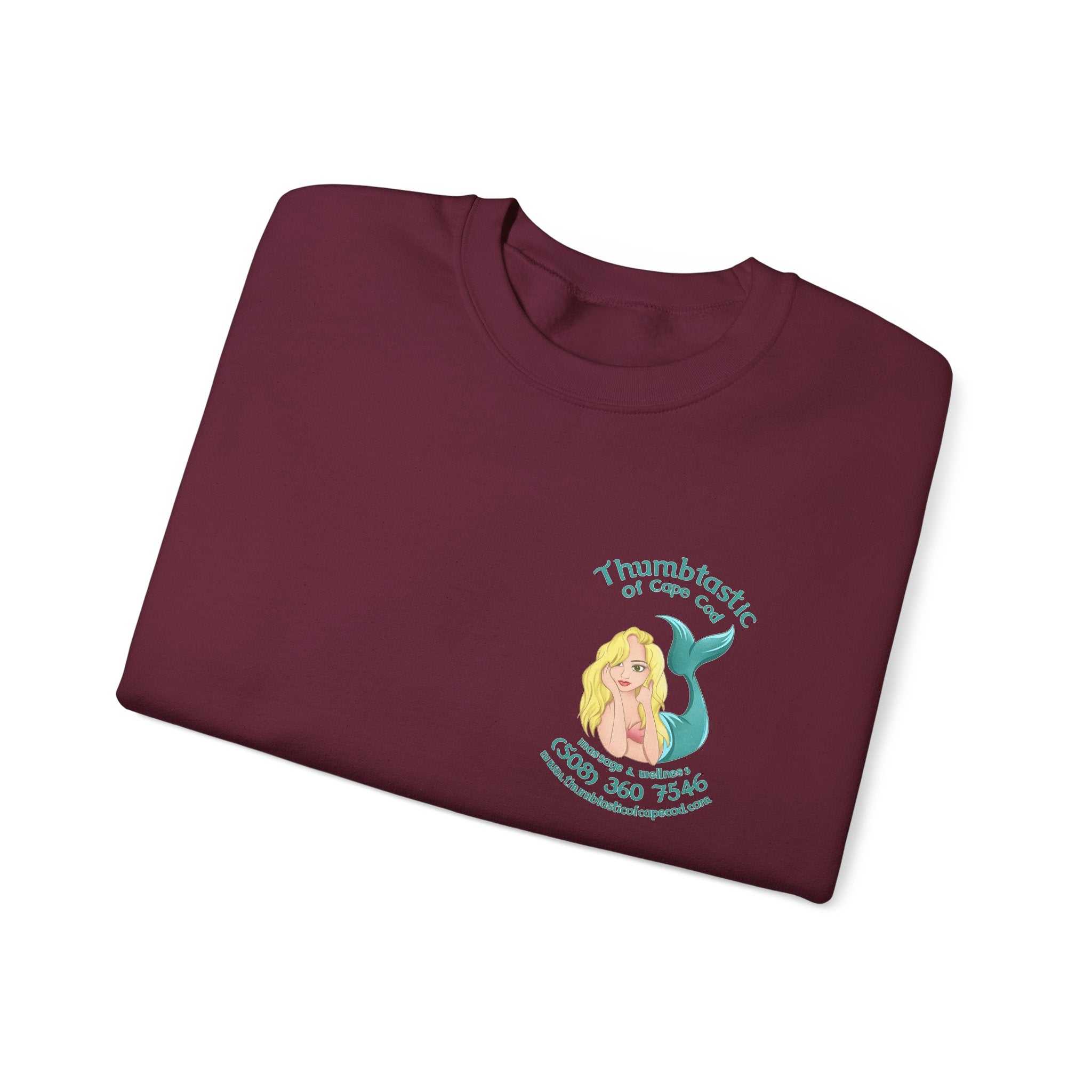 Beach Yoga Crewneck Sweatshirt — "Yoga on the Beach" Graphic