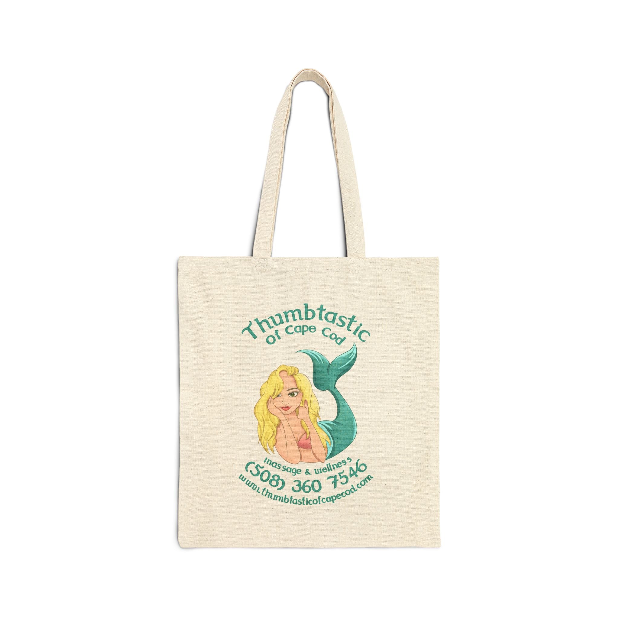 Thumbtastic of Cape Cod Mermaid Logo Tote Bag