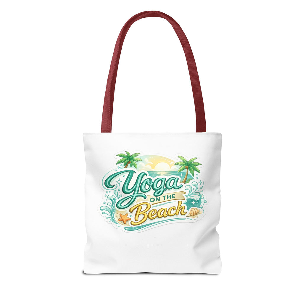 Yoga On The Beach Tote Bag — Coastal Mermaid Yoga Beach Tote