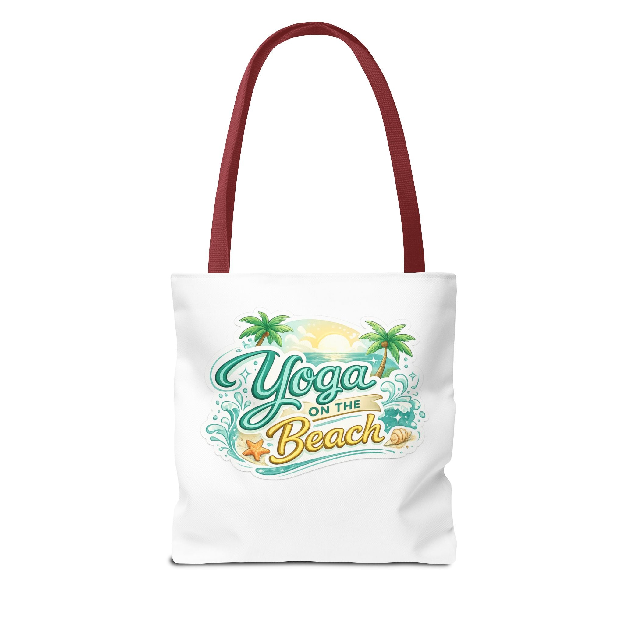 Yoga On The Beach Tote Bag — Coastal Mermaid Yoga Beach Tote