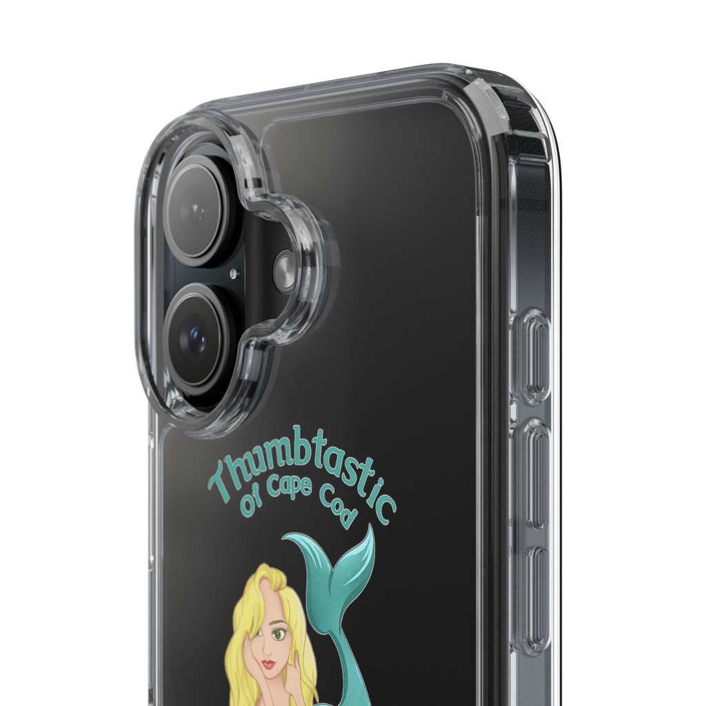Thumbtastic of Cape Cod Mermaid Logo Clear iPhone Case