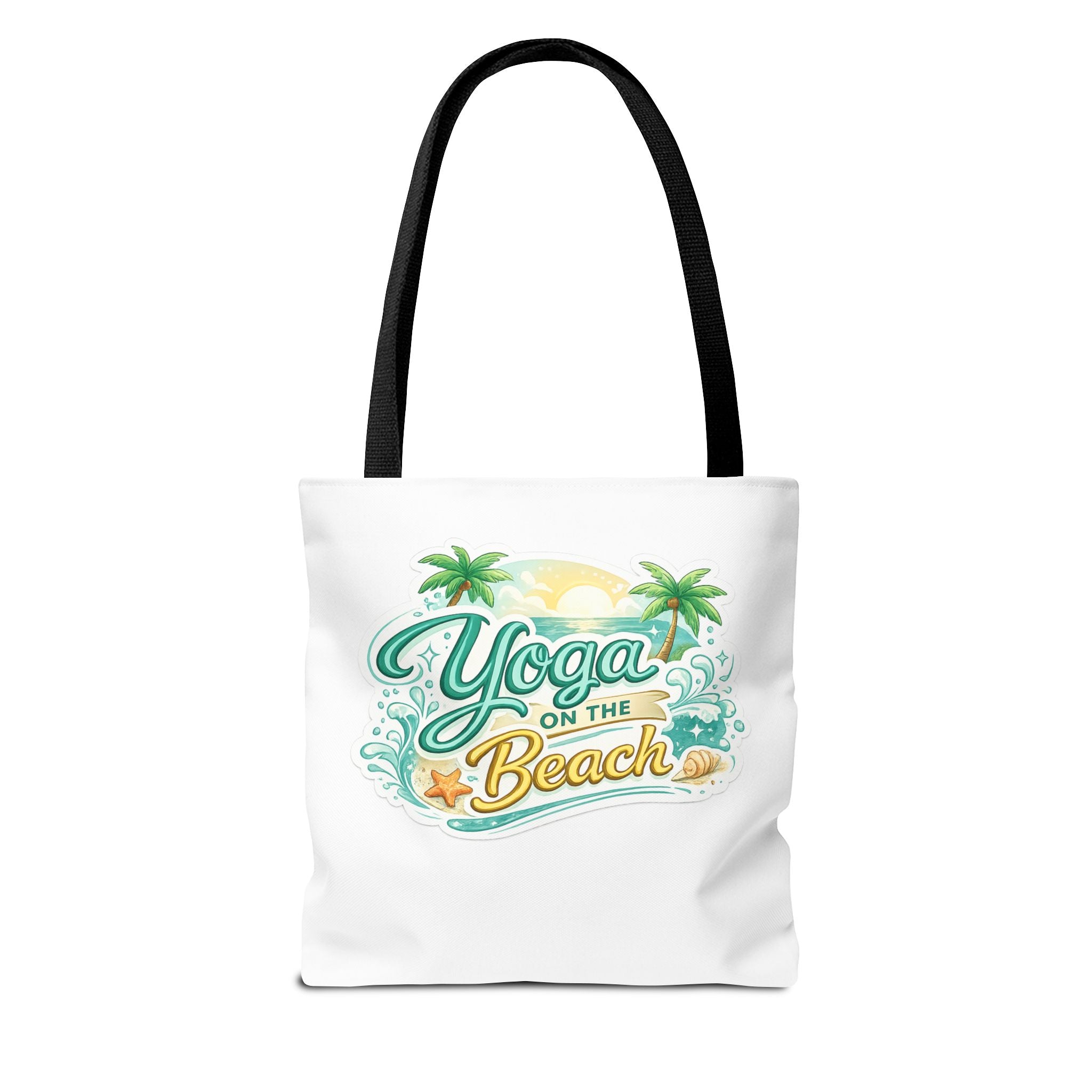 Yoga On The Beach Tote Bag — Coastal Mermaid Yoga Beach Tote