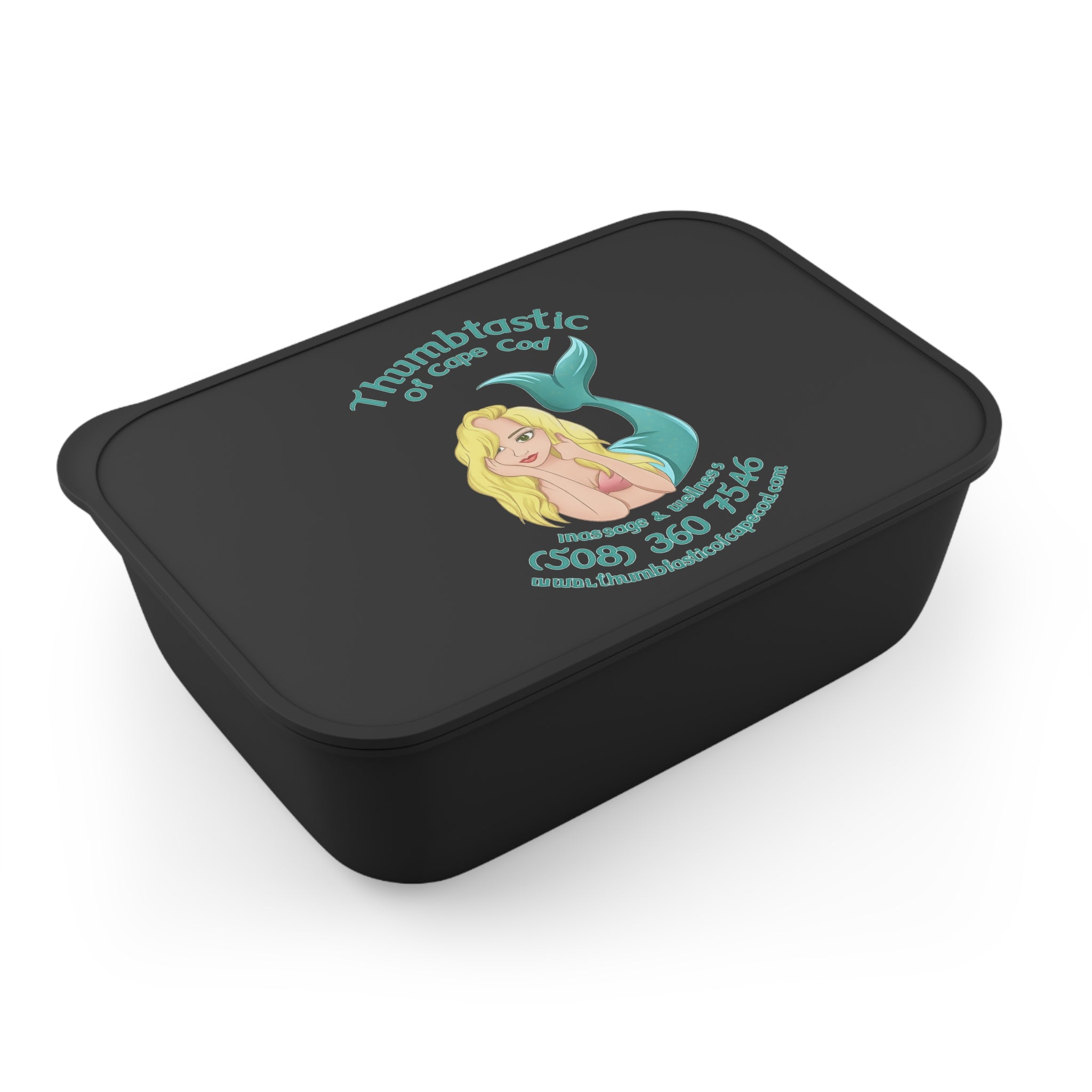 Bento Box — 'Thumtastic of Cape Cod' Mermaid Lunch Container with Band & Utensils