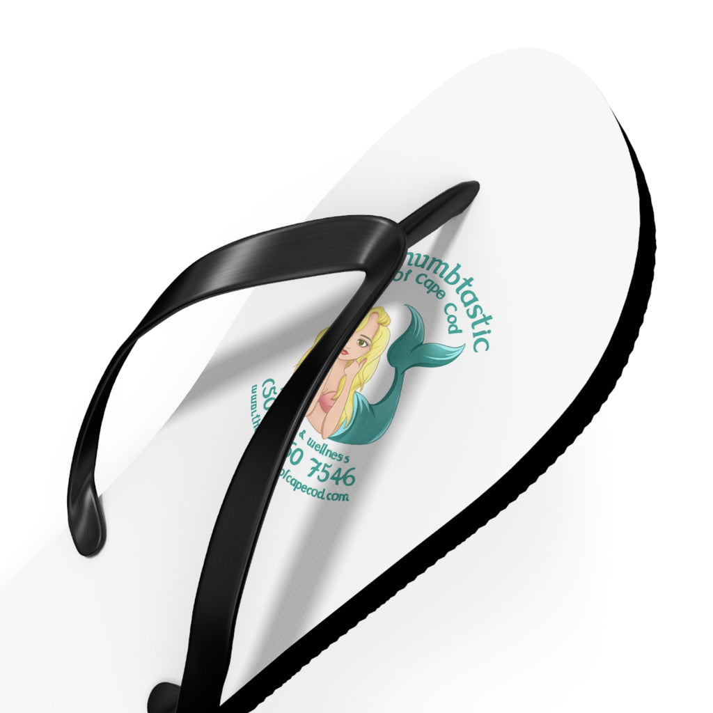 Flip Flops - Retro Mermaid Beach Logo Summer Sandals