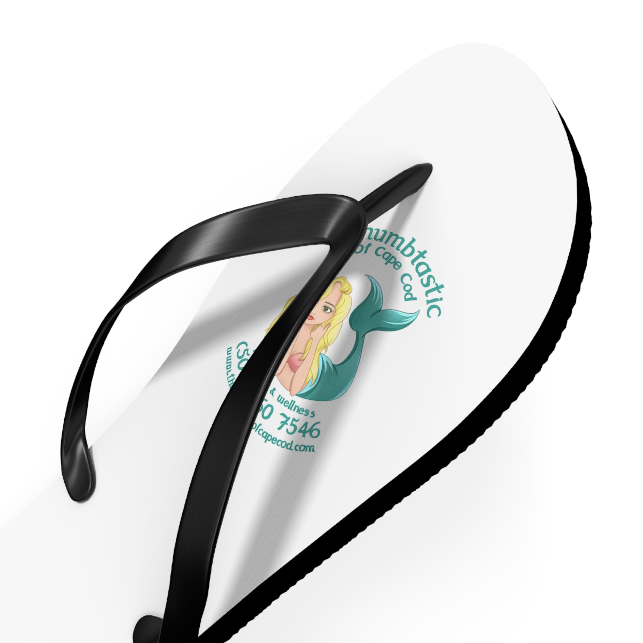 Flip Flops - Retro Mermaid Beach Logo Summer Sandals
