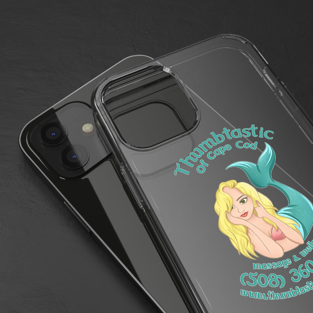 Thumbtastic of Cape Cod Mermaid Logo Clear iPhone Case