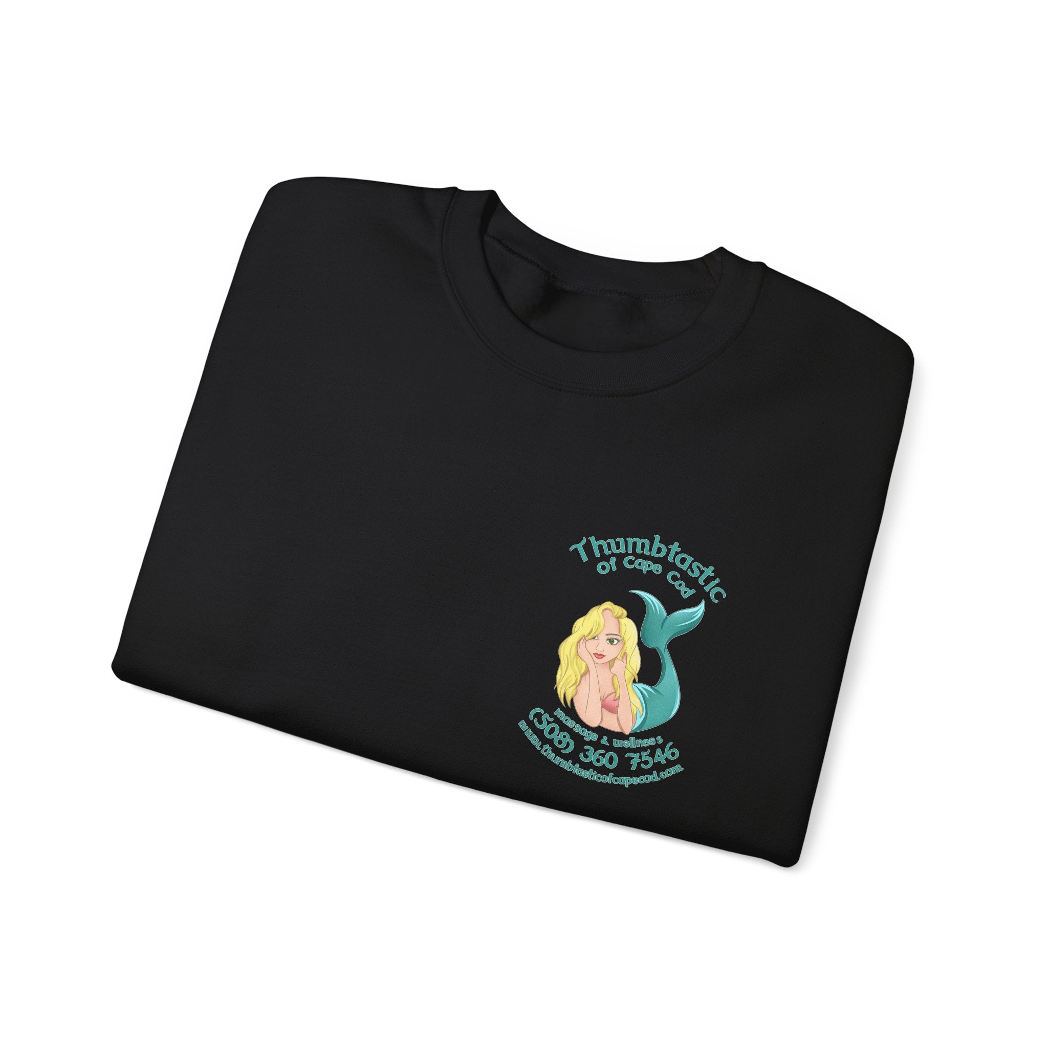 Beach Yoga Crewneck Sweatshirt — "Yoga on the Beach" Graphic