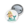 Pin Button — DJ Mermaid Illustration Badge