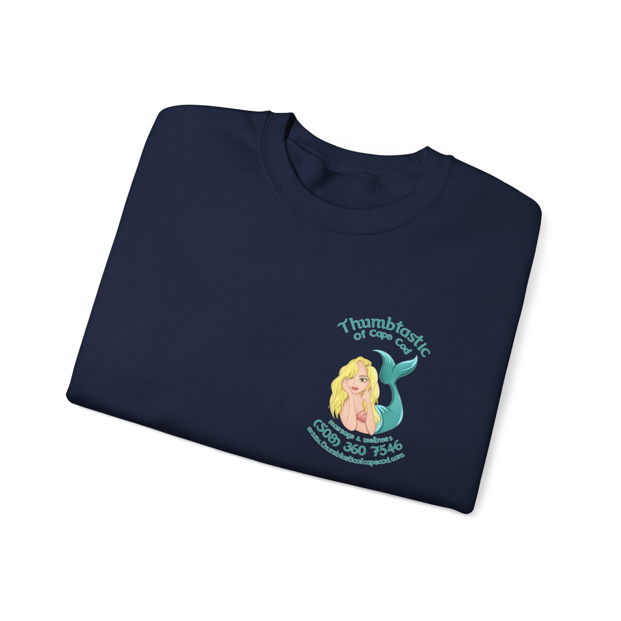 Beach Yoga Crewneck Sweatshirt — "Yoga on the Beach" Graphic