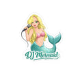 DJ Mermaid Kiss-Cut Sticker — Cute Musician Mermaid Laptop Decal
