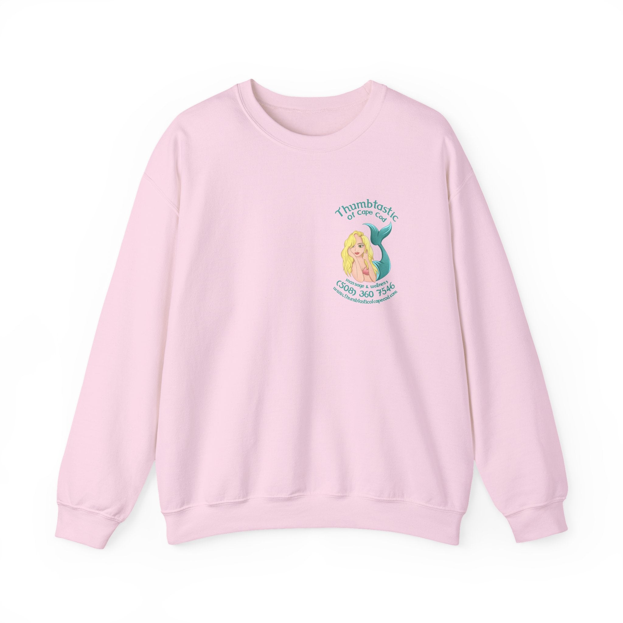 Crewneck Sweatshirt — "Pool Therapy" Graphic (Thumbs Up Mermaid)
