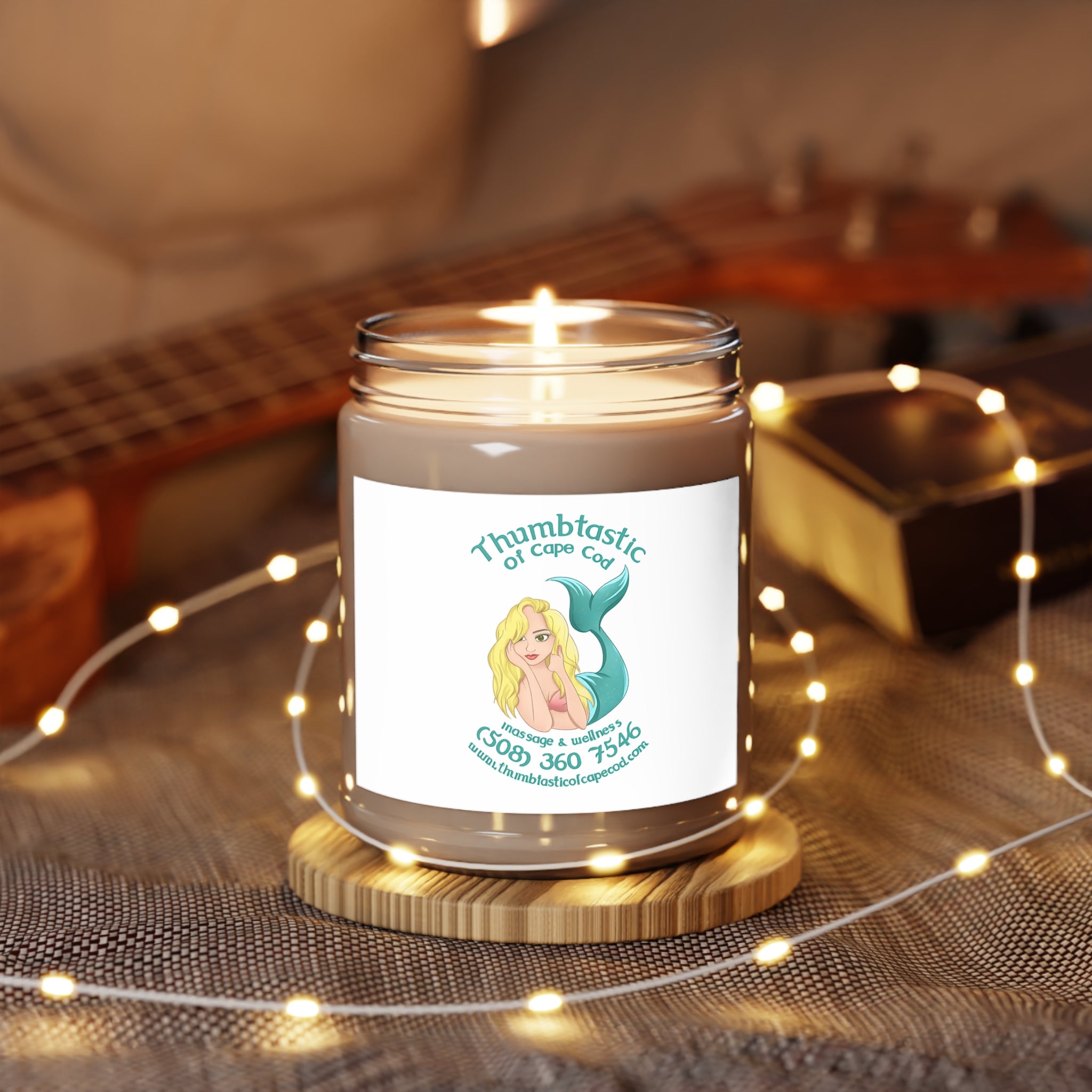 Candle — 'Thumbtastic of Cape Cod' Scented Soy Candle (9oz, White Lid)