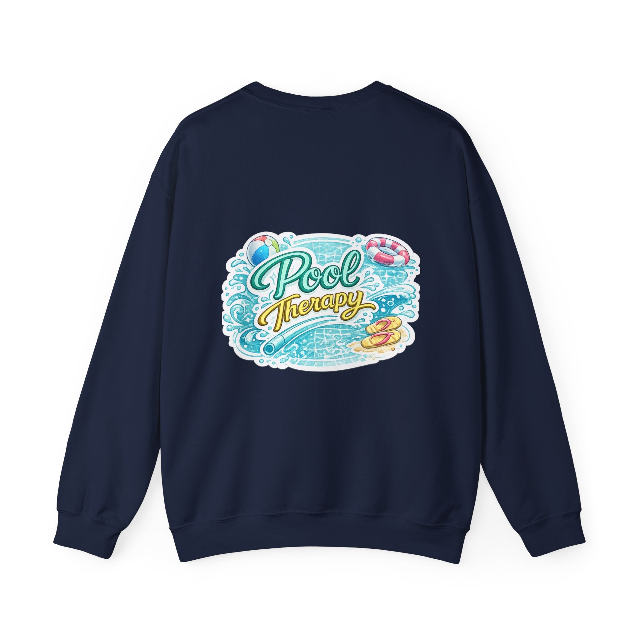 Crewneck Sweatshirt — "Pool Therapy" Graphic (Thumbs Up Mermaid)