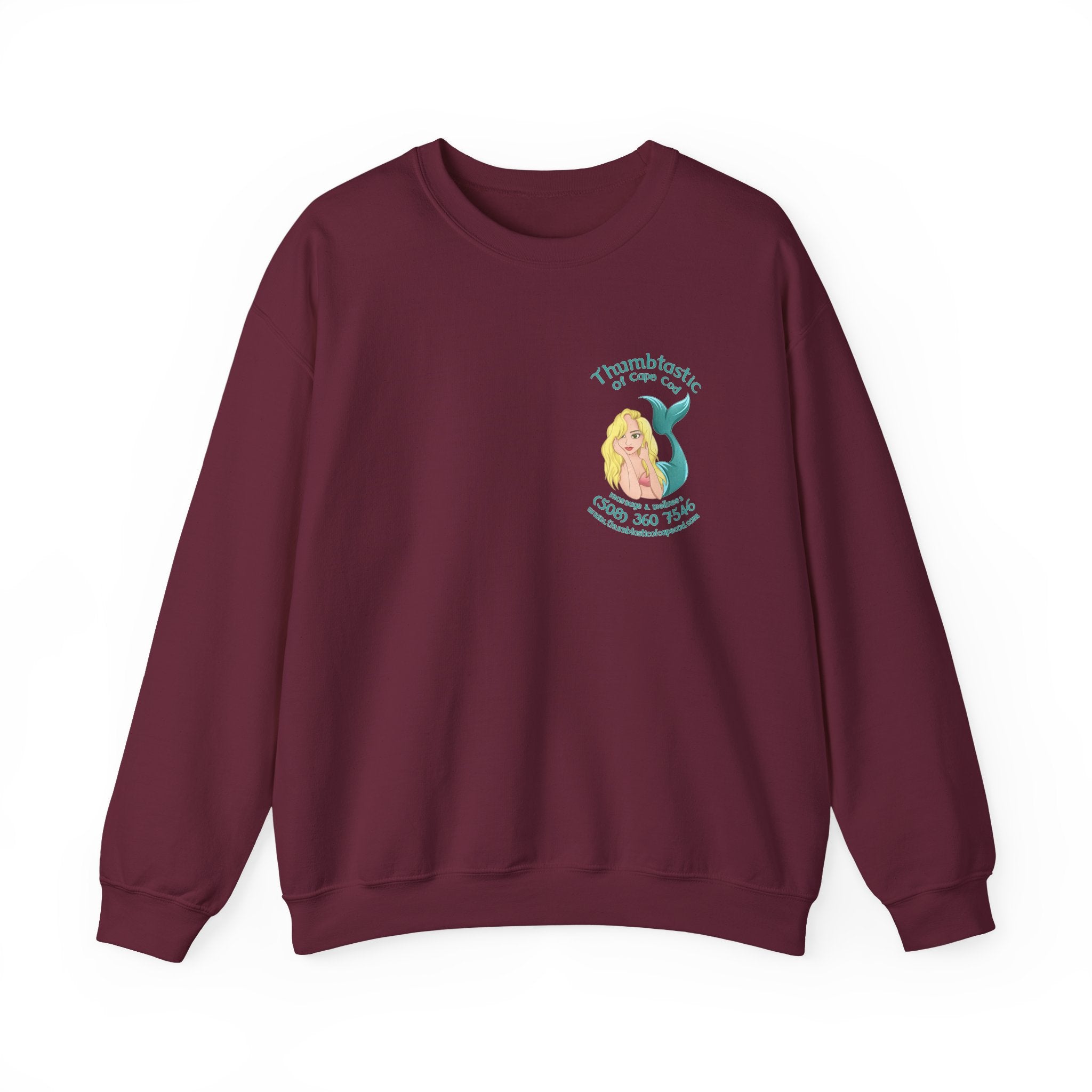Beach Yoga Crewneck Sweatshirt — "Yoga on the Beach" Graphic