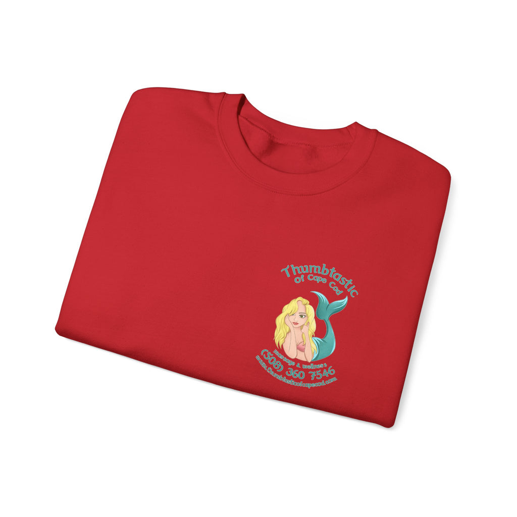 Beach Yoga Crewneck Sweatshirt — "Yoga on the Beach" Graphic