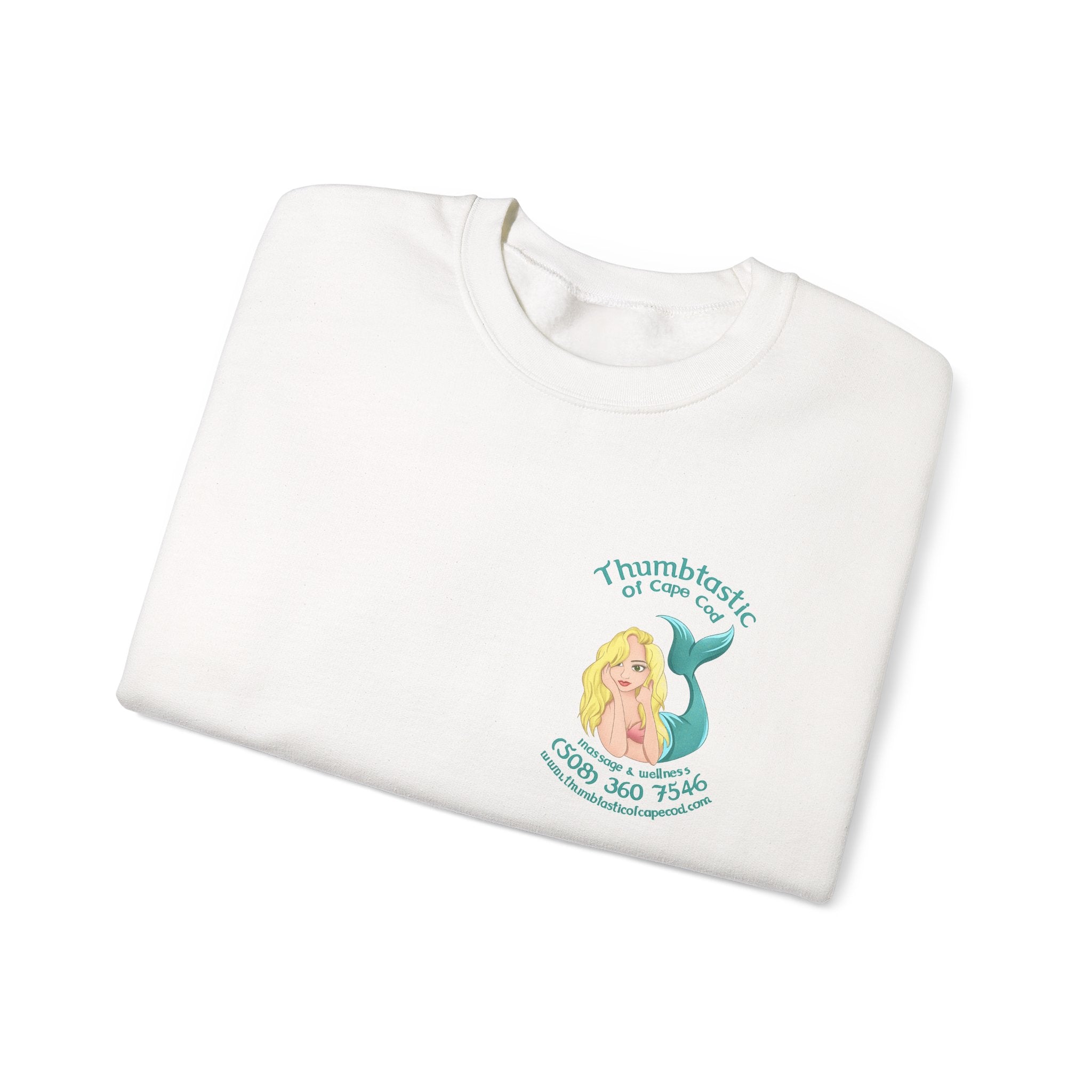 Beach Yoga Crewneck Sweatshirt — "Yoga on the Beach" Graphic