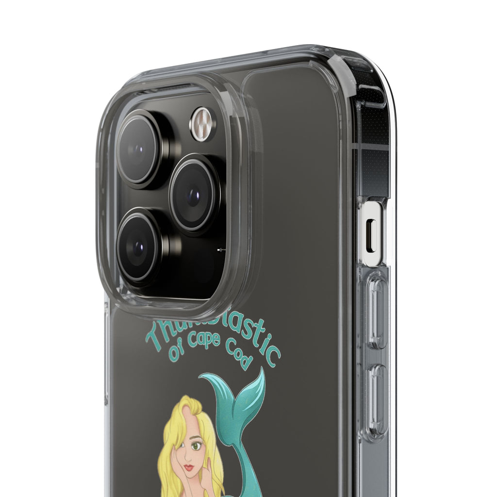 Thumbtastic of Cape Cod Mermaid Logo Clear iPhone Case